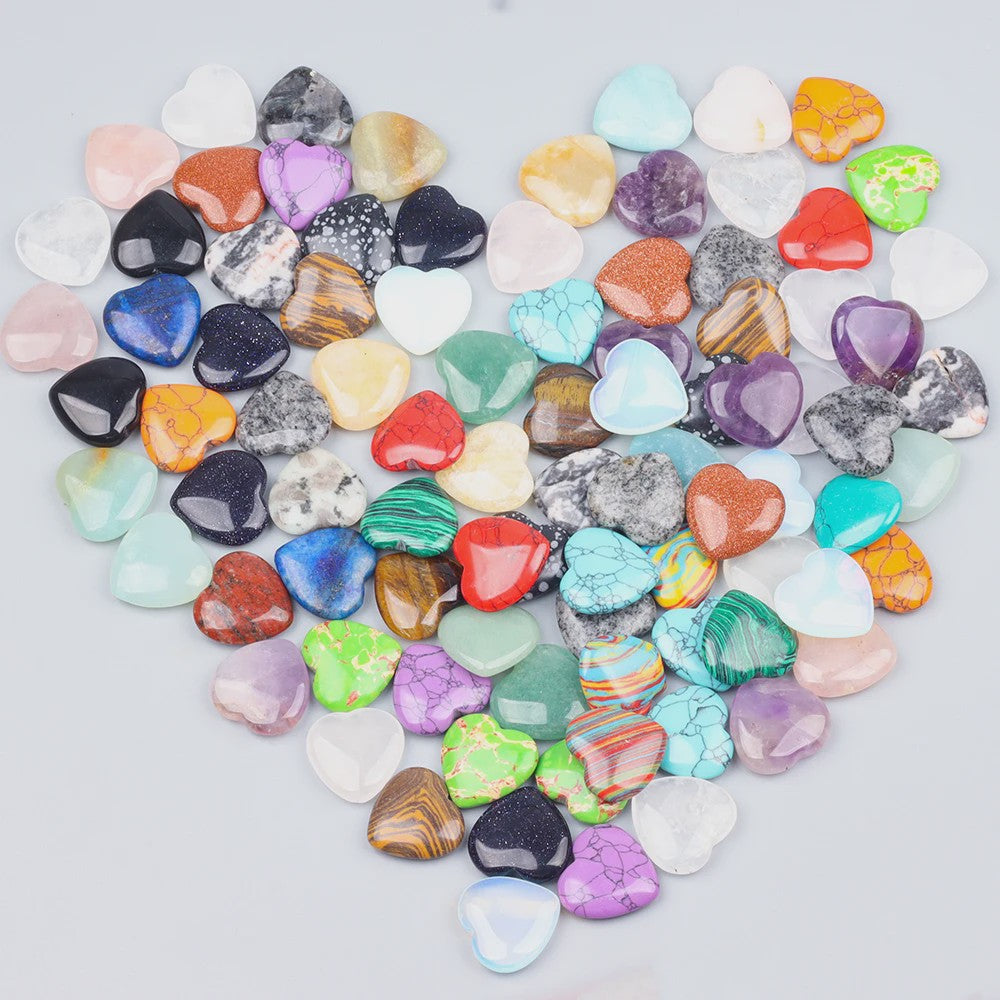 Hartvormige Kristalstenen Mix - Decoratie & Healing (10/20/30 Stuks)