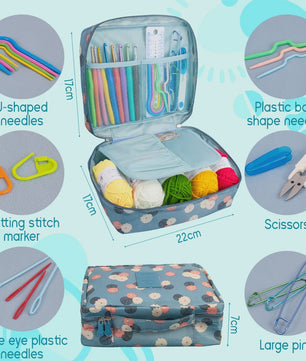 Complete Haak- en Breiset met Opbergtas: Ergonomische Haken, Naalden & Accessoires