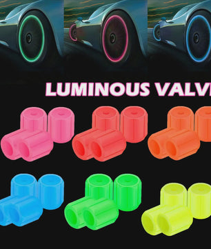 Lichtgevende Ventieldopjes - Glow in the Dark - Universeel voor Auto, Motor & Fiets