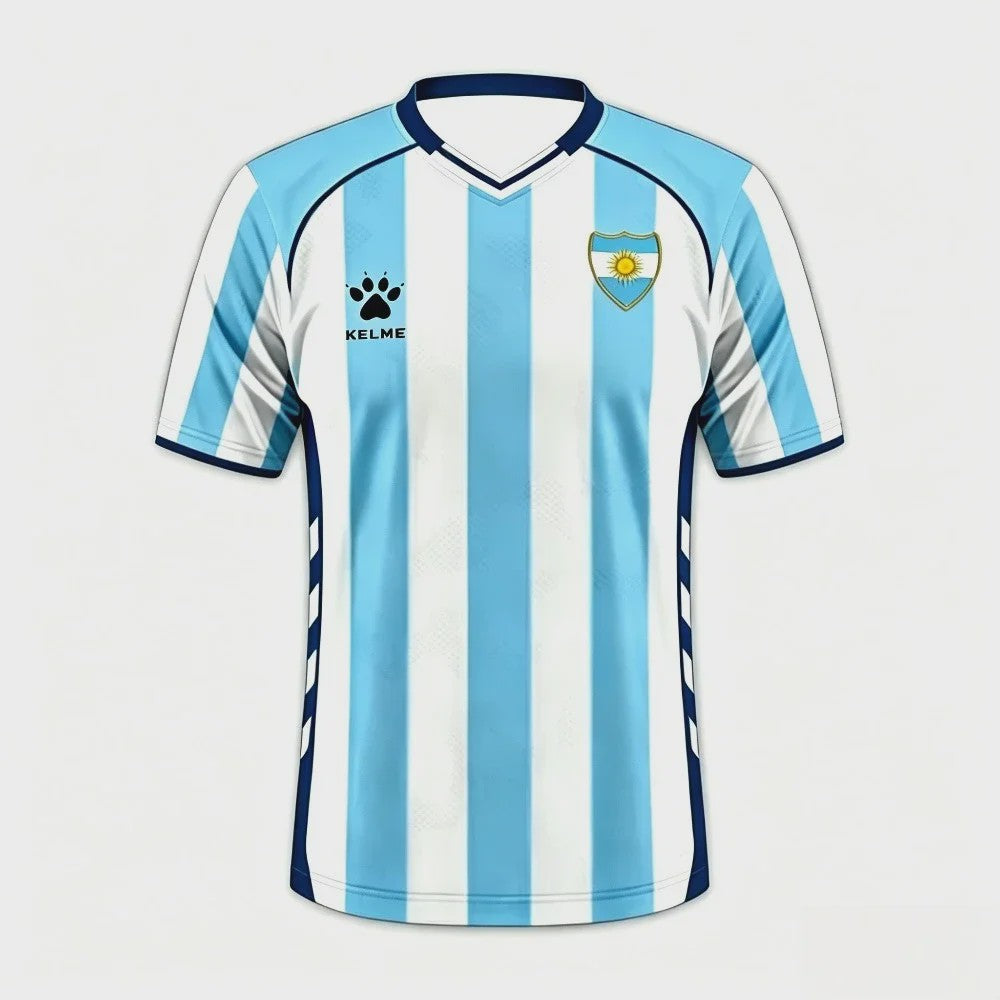 Herentrui Argentinië Stijl Voetbalshirt Korte Mouw - Sport & Casual