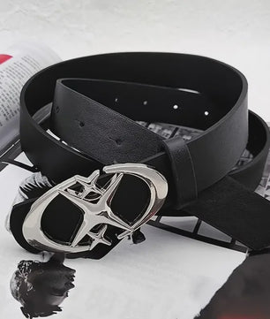 Stijlvolle Unisex Riem met Ovalen Kruis Gesp - Duurzaam en Veelzijdig Cadeau