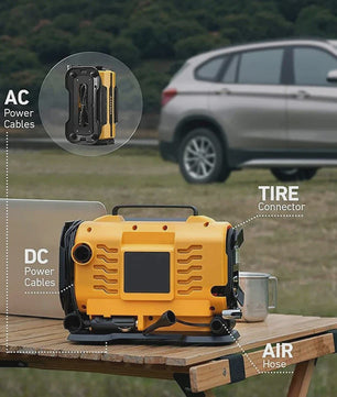 Draagbare Luchtcompressor AC/DC - Voor Auto, Boot, Fiets & Matras