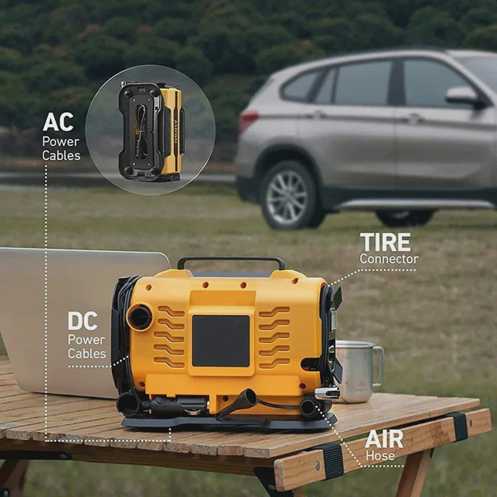 Draagbare Luchtcompressor AC/DC - Voor Auto, Boot, Fiets & Matras