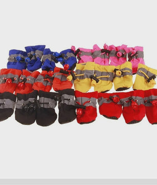 Waterdichte Hondenschoenen (4 stuks) - Anti-slip Schoenjes voor Kleine Honden en Katten