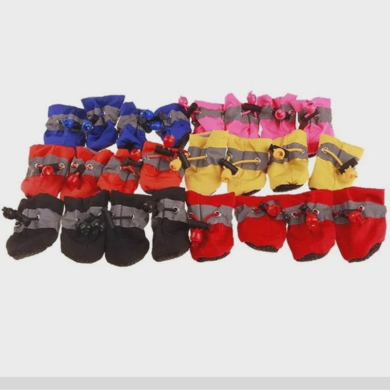 Waterdichte Hondenschoenen (4 stuks) - Anti-slip Schoenjes voor Kleine Honden en Katten