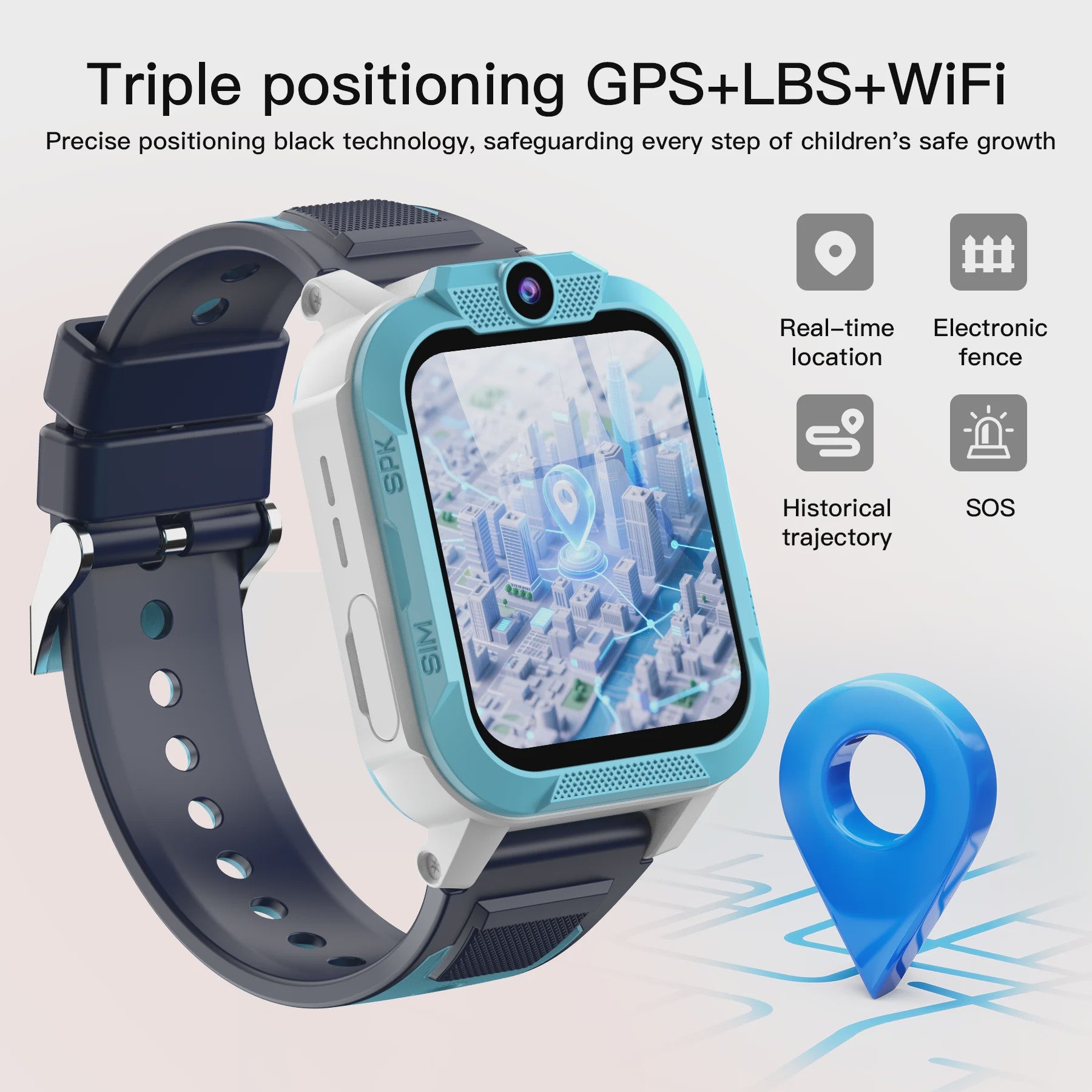 Blackview Z40 Pro Kinder Smartwatch - 4G, GPS, Video Bellen & SOS Functie