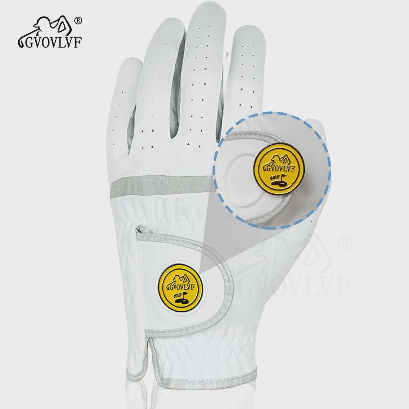 Heren Golfhandschoen: Zacht Microvezel, Ademend & Comfortabel met Magnetische Marker