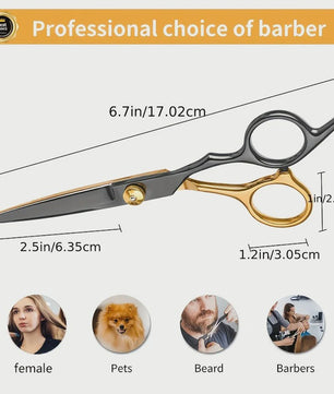 Professionele Haar Kappersschaar Set - Inclusief Effileerschaar & Accessoires