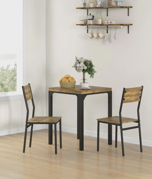Compacte Eettafel Set met 2 Stoelen - 3-delig Keukenmeubel