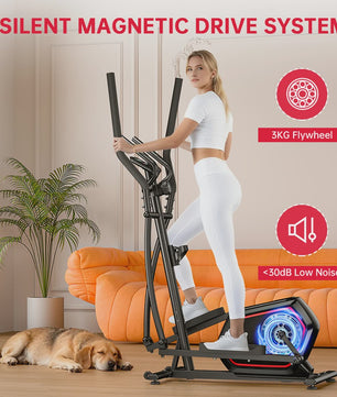 Compacte Elliptical Trainer met 16 Weerstandsniveaus en Hartslagmeter