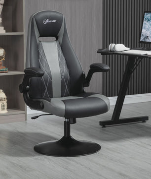 Ergonomische Gaming Stoel met Draaibare Metalen Voet en Verstelbare Hoogte