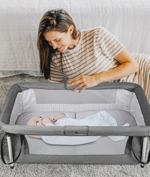 Draagbaar Babybedje met Klapfunctie en Muggennet - Ideaal voor Reizen