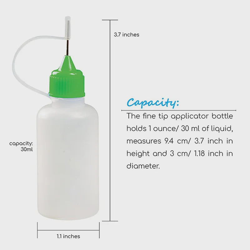 Set van 5x 30ml Precisie Doseerflesjes met Naaldpunt - Ideaal voor Klei, Verf en Lijm