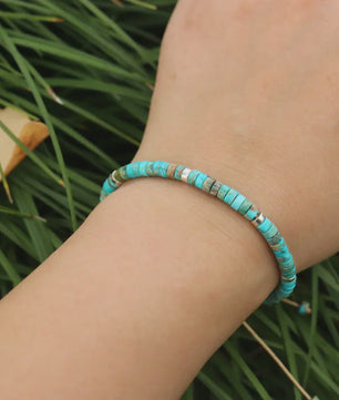 Natuurlijke Blauwe Emperor Steen Kralen Armband - Verstelbaar & Uniek