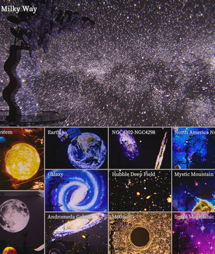 Galaxy Projector Sterrenhemel Lamp - 360° Draaibaar Planetarium voor Kinderkamer & Feestelijke Decoratie