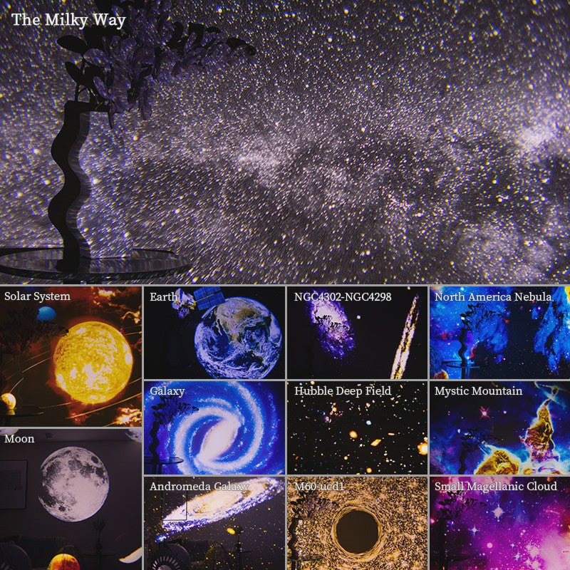 Galaxy Projector Sterrenhemel Lamp - 360° Draaibaar Planetarium voor Kinderkamer & Feestelijke Decoratie