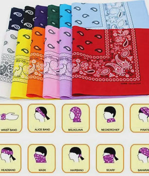 Klassieke Katoenen Bandana 55x55cm - Paisley Print Hoofdband voor Dames & Heren
