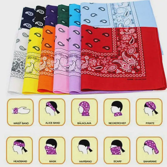Klassieke Katoenen Bandana 55x55cm - Paisley Print Hoofdband voor Dames & Heren