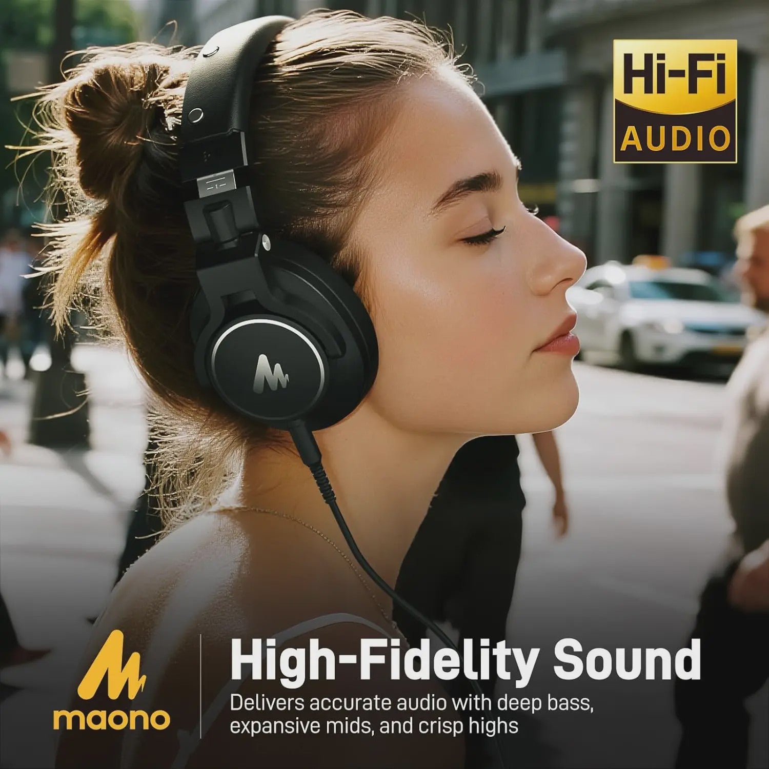 MAONO MH700 Professionele Studio Monitor Koptelefoon - 50mm Driver, Over-Ear, DJ & Podcast
