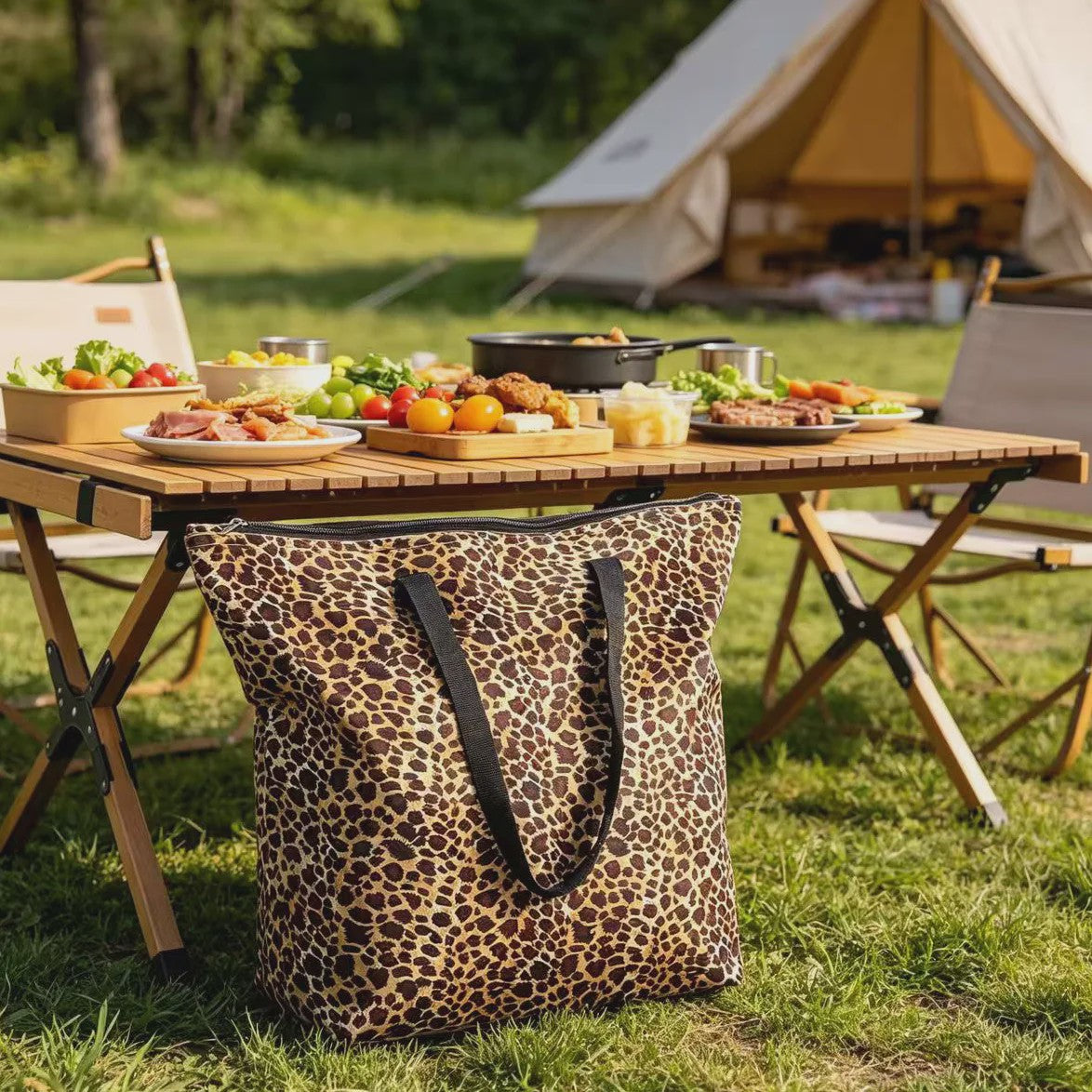 Stijlvolle Leopard Print Tote Bag - Ruim en Praktisch