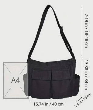 Vintage Canvas Schoudertas Dames - Ruime Crossbody Tas voor Reizen & Mode