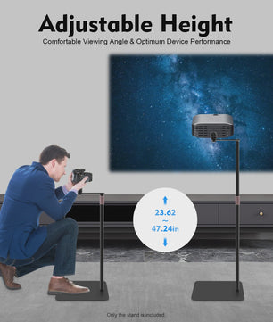 Verstelbare Projector Stand met 360° Draaibaar Plateau - Stabiele Vrijstaande Mount