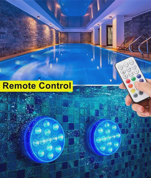 Waterdichte Onderwater LED Lamp met Afstandsbediening - 13 LEDs, RGB Kleuren, IP68