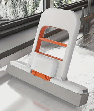 Compacte Zelfwringende Spons Mop - Handheld Mini Schoonmaakhulp voor Thuis