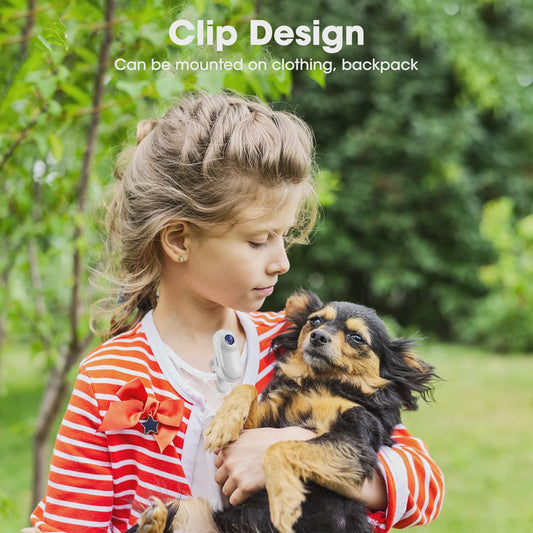 Mini Huisdier Camera voor Halsband - 1080P HD Actiecamera voor Hond & Kat, Brede Hoek, Inclusief 32GB SD Kaart