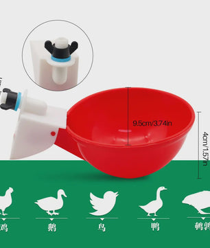 Automatische Drinkbakjes voor Kippen, Quails, Eenden & Duiven (Set van 5/10/20)