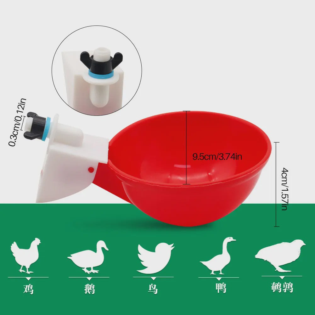 Automatische Drinkbakjes voor Kippen, Quails, Eenden & Duiven (Set van 5/10/20)