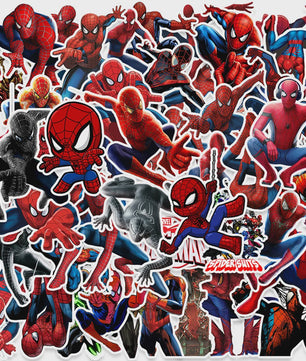50x Spiderman Stickers - Waterdicht PVC voor Koffer, Laptop, Fiets & Cadeau