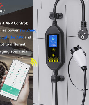 Draagbare EV Charger GWUYU 3.5kW - Type 1, 2, GBT - APP Bediening