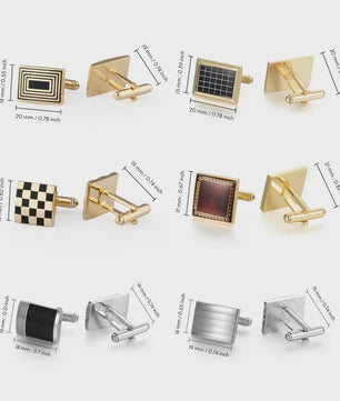 Luxe Heren Manchetknopen Set - Stijlvolle Accessoires voor Feestelijke Gelegenheden