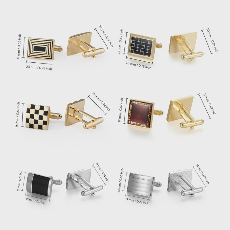 Luxe Heren Manchetknopen Set - Stijlvolle Accessoires voor Feestelijke Gelegenheden