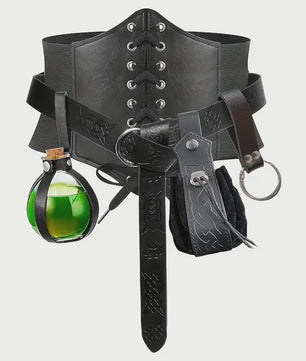 Renaissance Kostuum Set: Riem met Pouch, Flesje & Accessoires voor LARP & Cosplay