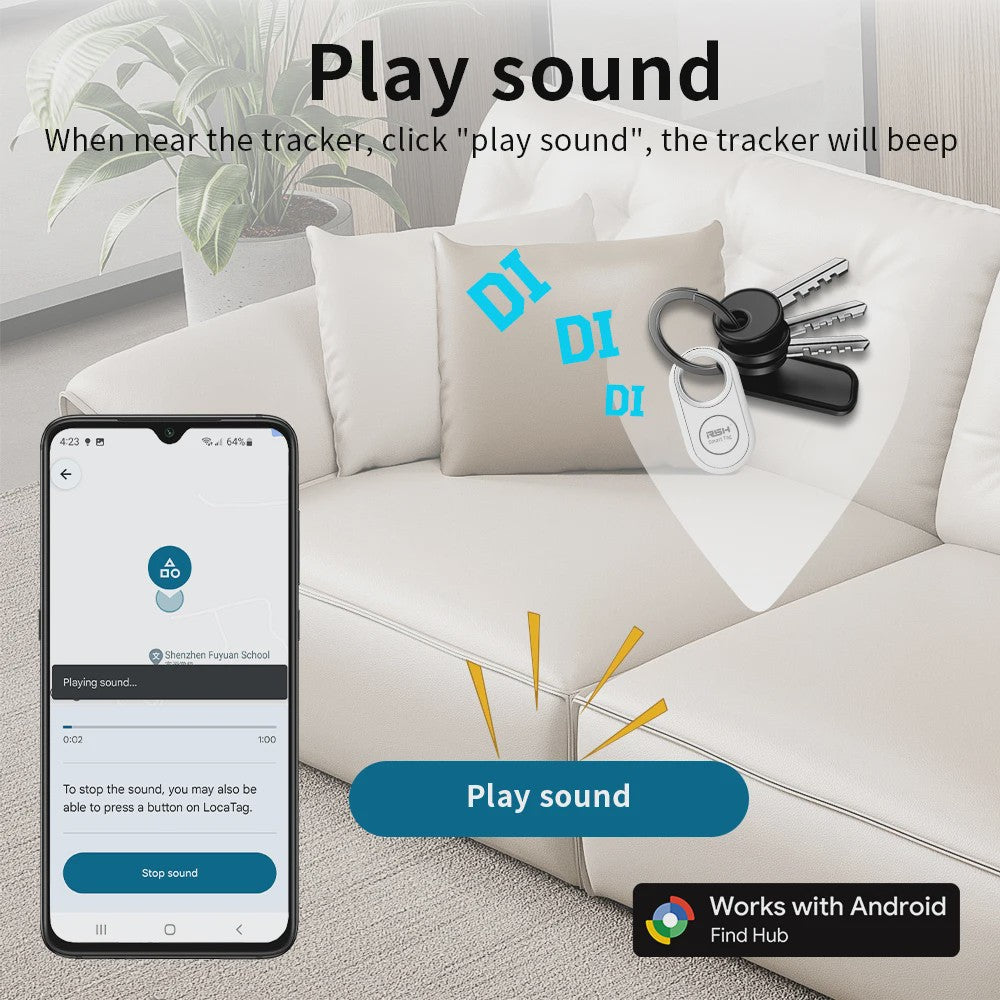 4x RSH Smart Tag Tracker - Vind Je Spullen Terug met Google Find My