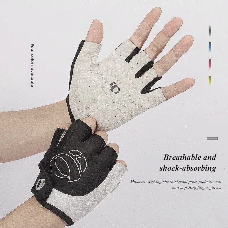 Fietshandschoenen Half Vinger - Ademend, Schokabsorberend met Antislip Siliconen Palm
