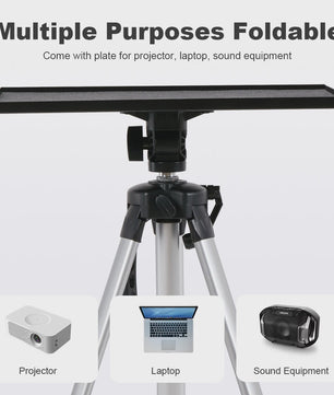 Verstelbare Aluminium Projector & Laptop Tripod Stand met Draagtas - Inklapbaar
