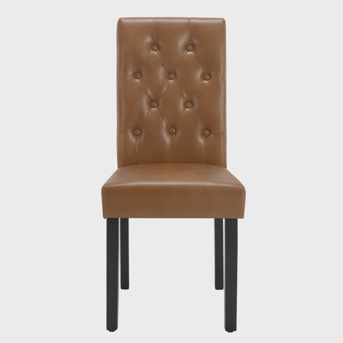 Set van 2 Luxe Kunstleren Eetkamerstoelen met Hoge Rug - Comfortabel Gestoffeerd