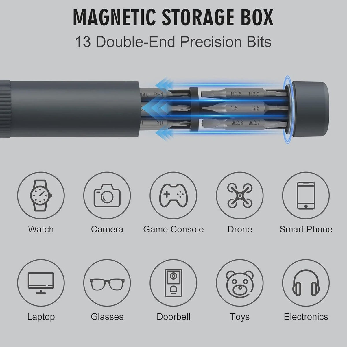 27-in-1 Precisie Schroevendraaierset - Magnetische Bits & Penstijl Reparatiekit