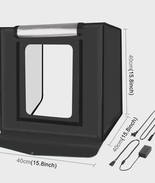 PULUZ 40CM Fotografie Lightbox - Dimbare Dual LED Studio Tent met 6 Kleuren Achtergronden