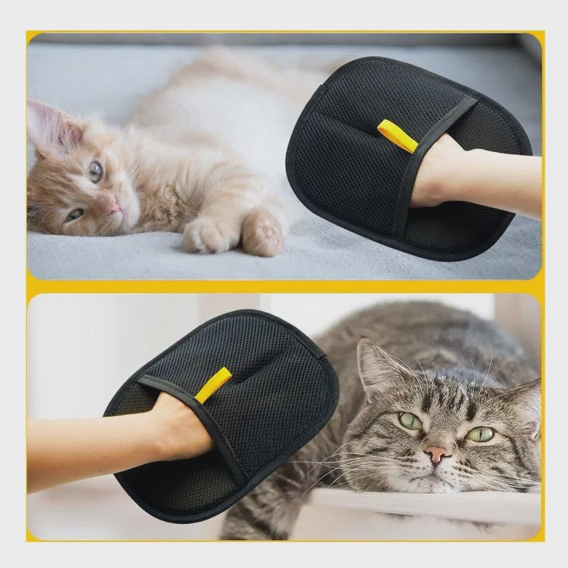Dubbelzijdige Huisdier Borstelhandschoen voor Katten & Honden - Efficiënte Haarverwijdering