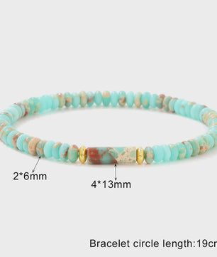 Natuurstenen Kralen Armbanden - Picasso Jasper & Zee Sediment Turquoise