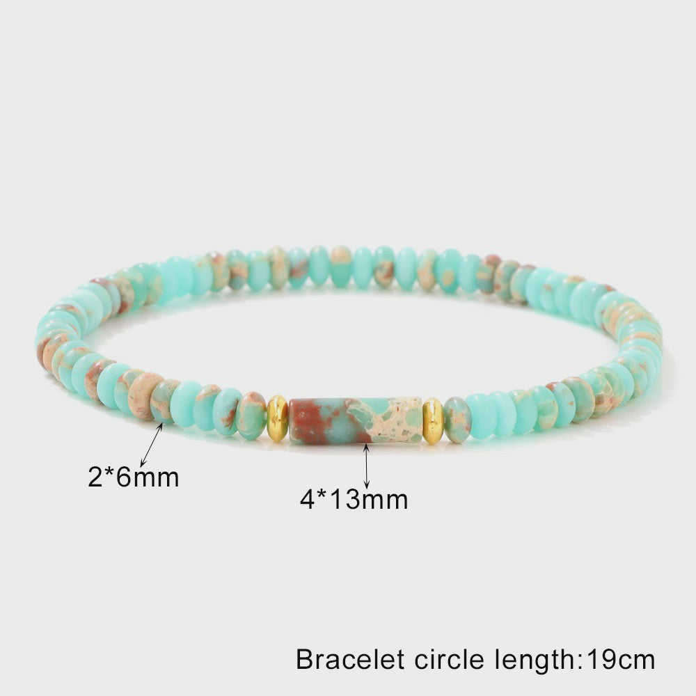 Natuurstenen Kralen Armbanden - Picasso Jasper & Zee Sediment Turquoise