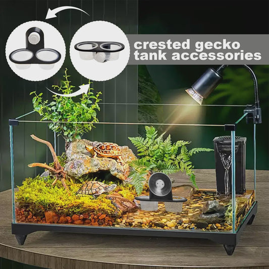 Voer- en Waterbakje met Zuignap voor Reptielen Terrarium