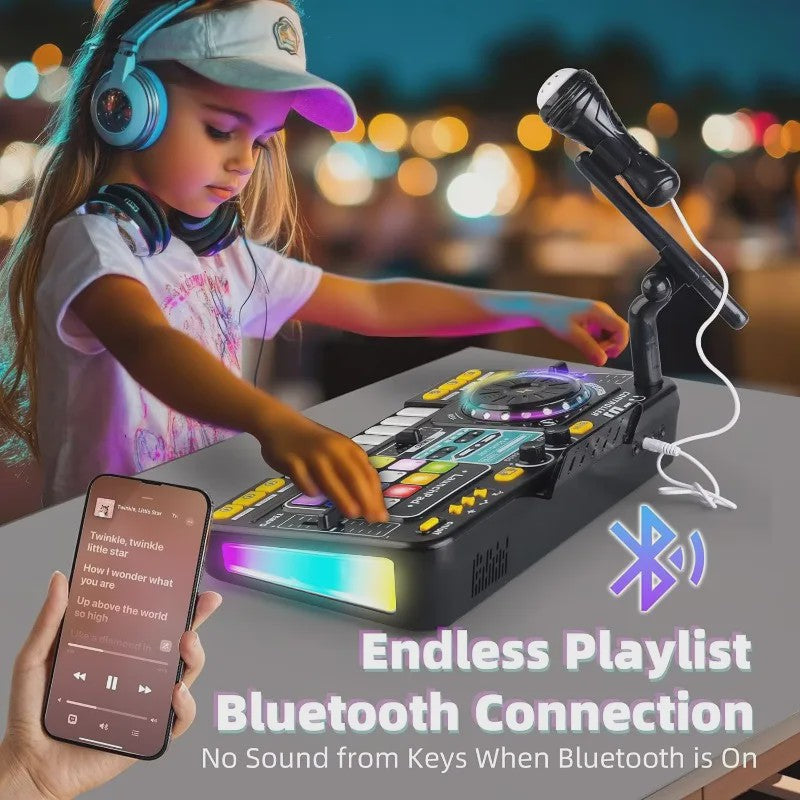 Multifunctionele DJ Mixer Speelgoed voor Kinderen met Bluetooth, Microfoon en Lichteffecten