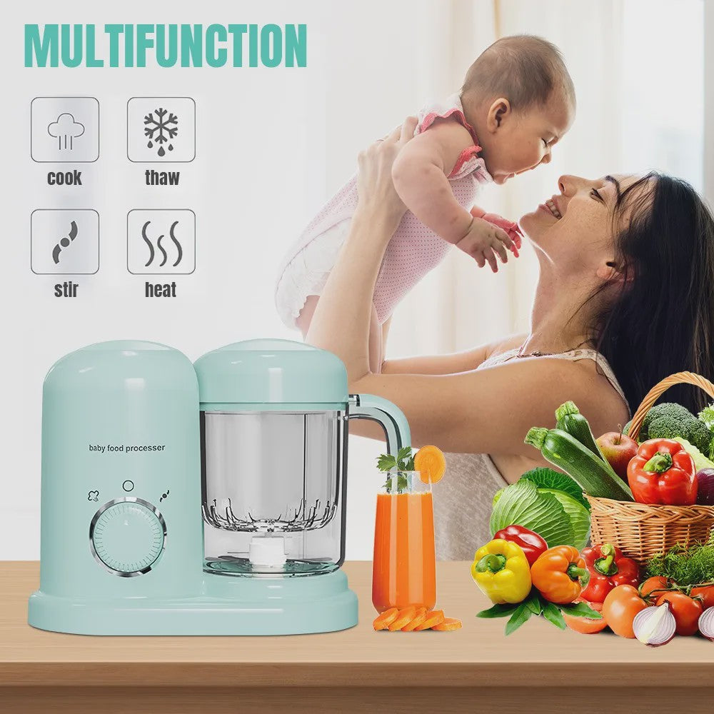 Multifunctionele Babyvoeding Maker: Stomen, Mixen, Verwarmen & Ontdooien