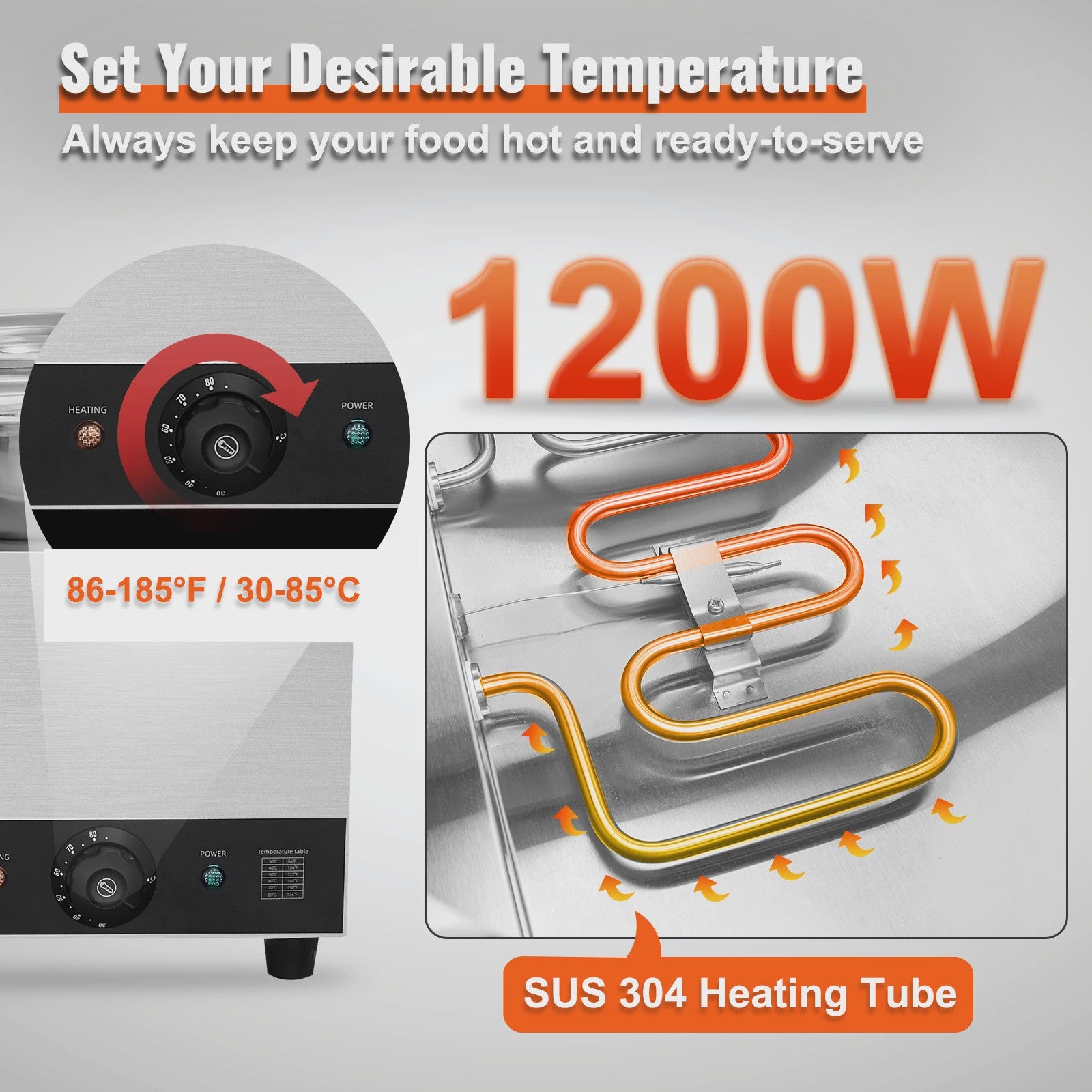 Professionele Dubbele Soepwarmer 1200W - 2x 7.4QT RVS - Buffet & Restaurant