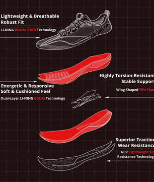 Li-Ning Red Hare 9 Pro Dames Hardloopschoenen - BOOM FIBER, Lichtgewicht & Reflectief